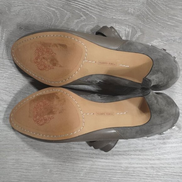 Vince Camuto Vanny Ladies Size 7.5 Grey Leather Upper Bootie - Picture 11 of 11